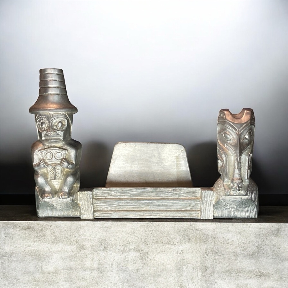 Vintage Boma Indigenous Totem Business Card Holder.